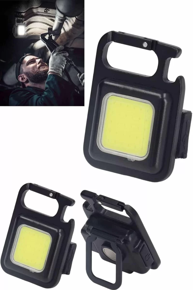Işıldak USB Şarjlı Cep El Feneri Taşınabilir Mini Led Işık Çok Fonksiyonlu - Görsel 4