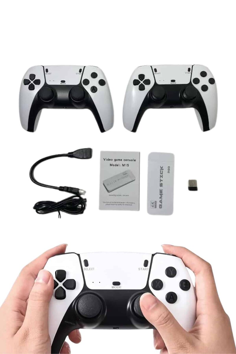 Game Stick 4K Retro Çift Kollu Atari Oyunlari +20000 Oyunlu Konsol Nostalji - Görsel 5