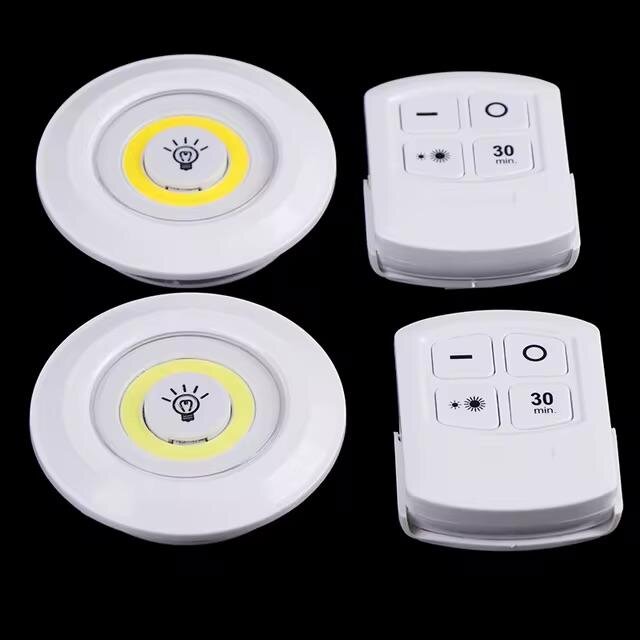 Led Lamba 3'lü Uzaktan Kumandalı Yapışkanlı Beyaz Işık - Görsel 5
