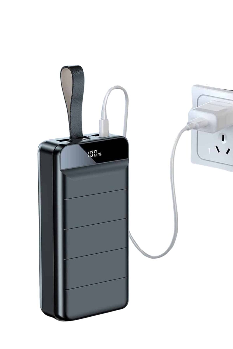 Taşınabilir Powerbank 50.000 mAh 4 Girişli Hızlı Şarj Led Göstergeli Fenerli Şarj - Görsel 3