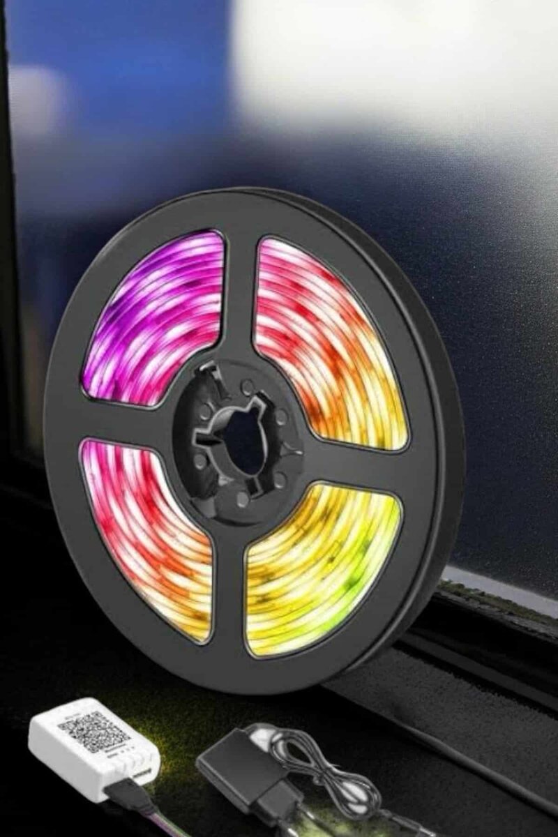 5 Metre Şerit Led RGB Işıklı Kumandalı Güç Adaptörü Her Ortama Uygun - Görsel 4