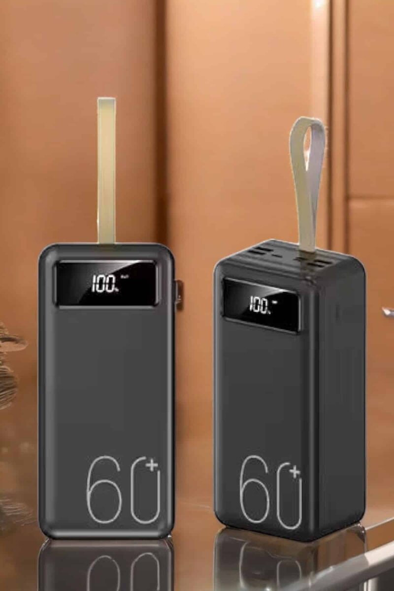 Powerbank 60.000 Mah Hızlı Şarj 4 Çıkışlı Uzun Şarj Süreli Dijital Göstergeli - Görsel 4