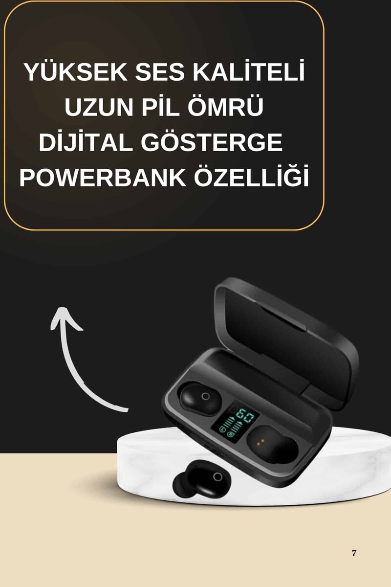 2025 Yeni Model Bluetooth Kulaklık Stereo TWS Kulaklık 5.0 Bluetooth Yüksek Ses Kaliteli - Görsel 2