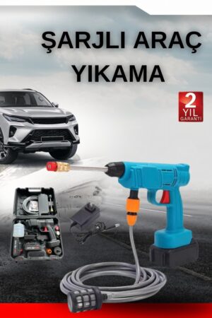 Şarjlı Oto Yıkama Bahçe Sulama Tabancası Makinesi Yüksek Basınçlı