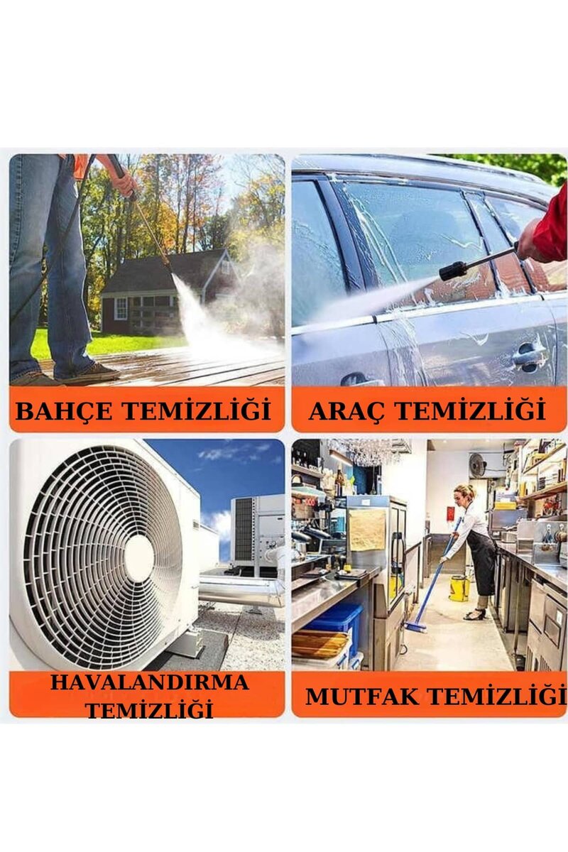 Şarjlı Ve Yüksek Basınçlı Oto Yıkama Makinesi Ve Sulama Tabancası Bahçe Yıkama Makinesi - Görsel 2