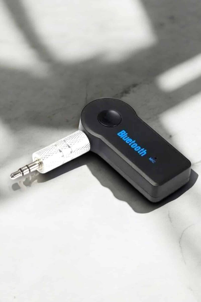 Kablosuz Bluetooth Aux Araç Kiti Siyah Hafıza Kartlı - Görsel 3