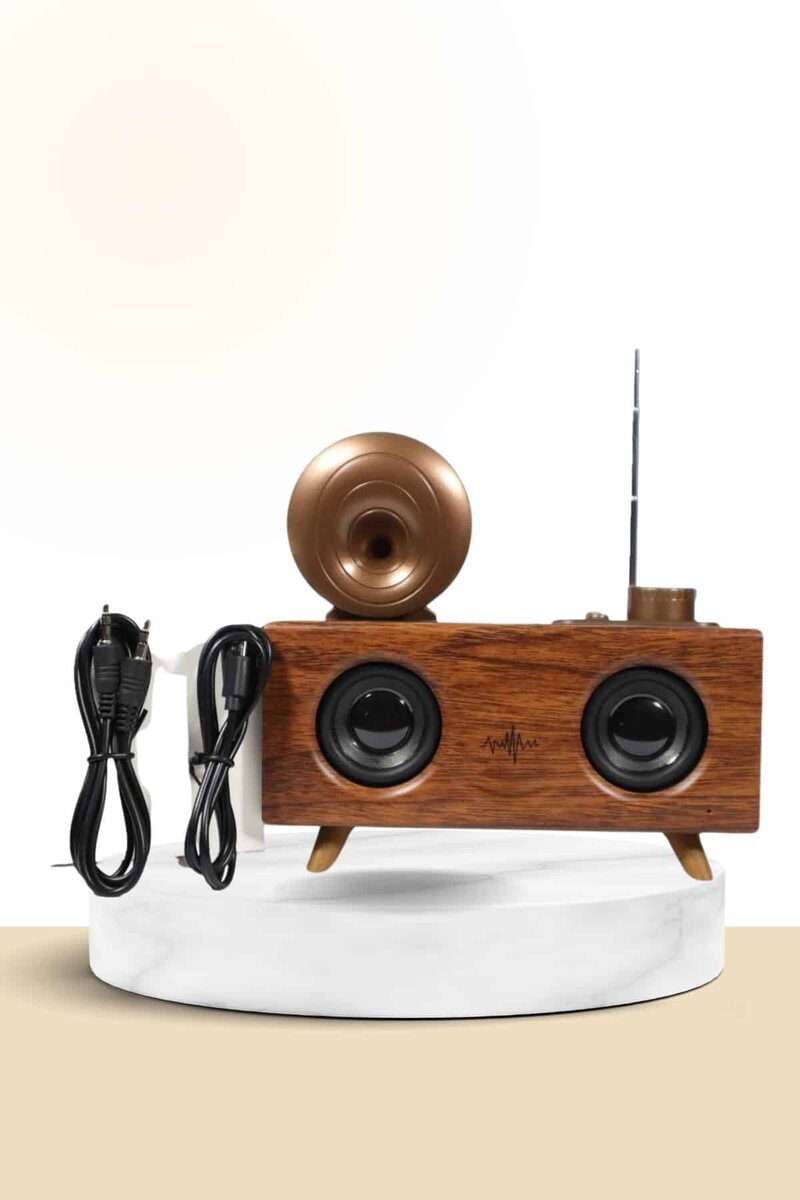 Nostaljik Radyo Bluetooth Bağlantılı Şarjlı Yüksek Ses Kaliteli - Görsel 2