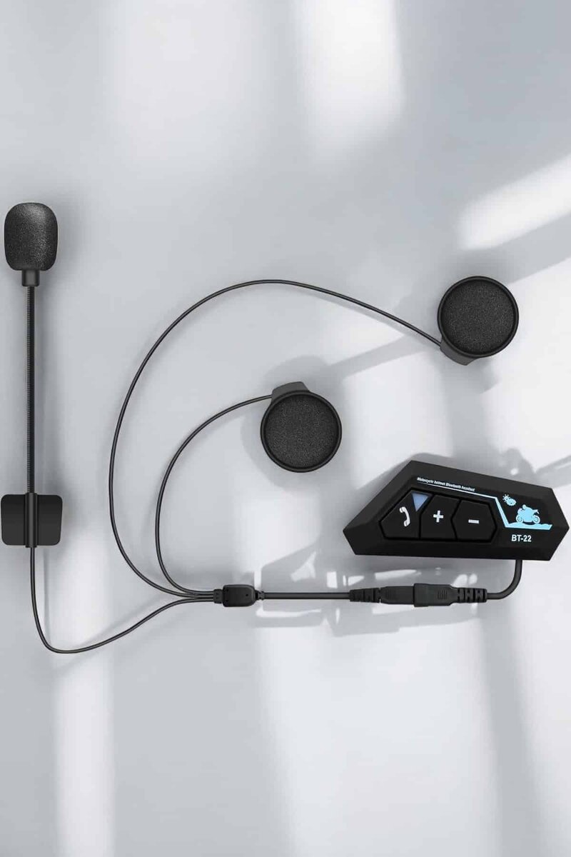 Kask Kulaklığı Motosiklet Intercom Interkom Dinleme Konuşma Özellikli Su Geçirmez - Görsel 5