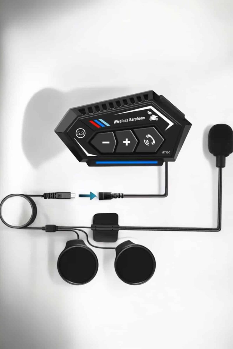 İnterkom Intercom Kask Kulaklık Bt22 Bluetooth Motosiklet Kulaklık 5.0 Bluetooth - Görsel 5