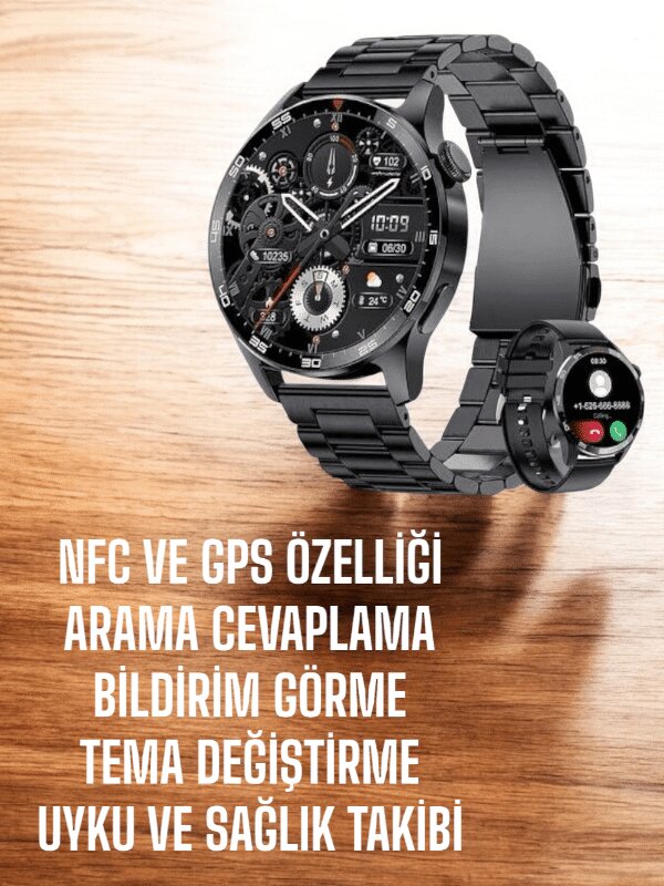 Çift Kordonlu Yüksek Çözünürlüklü Akıllı Saat Uyku İzleyici & Spor Modları - Görsel 3