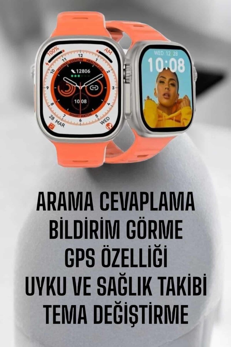 Akıllı Saat GPS Sağlık Ve Uyku Takibi Arama Cevaplayan Bluetooth Bağlantılı - Görsel 2