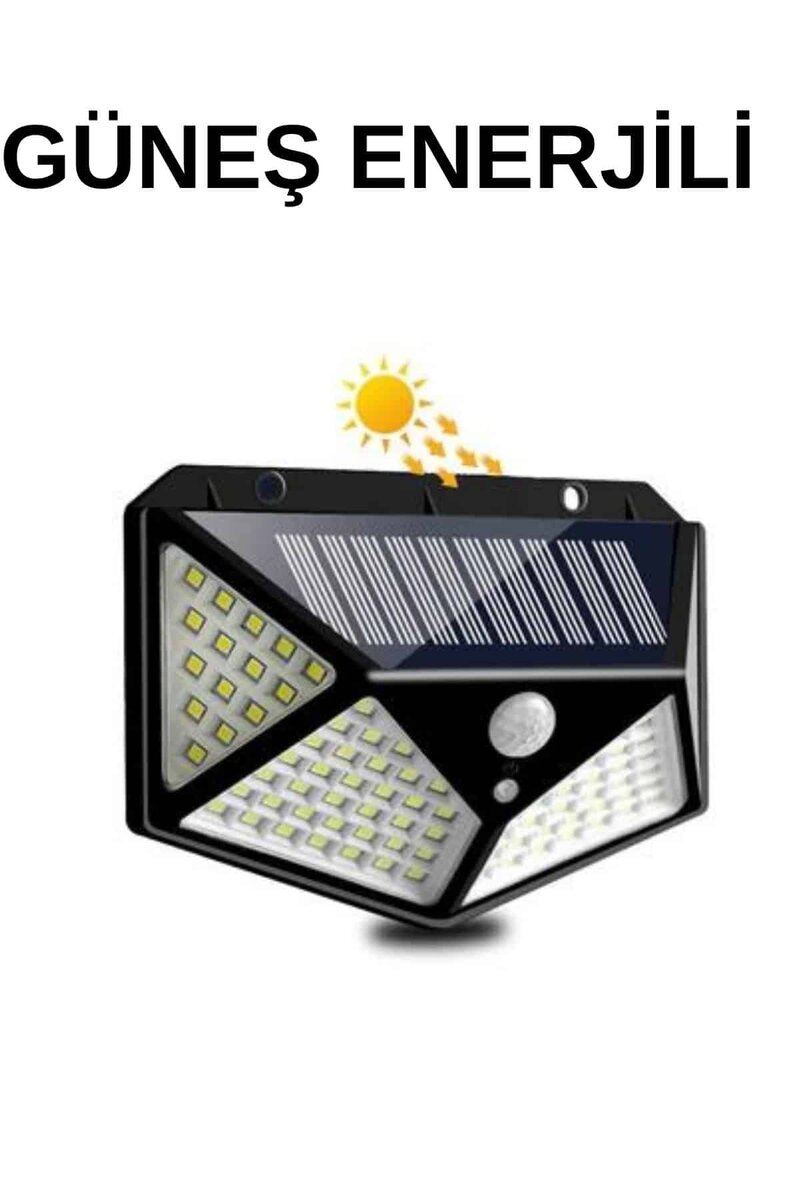 Solar Sensörlü Duvar Lambası Bahçe Lambaso Parlak Beyaz Işık Suya Dayanıklı - Görsel 2