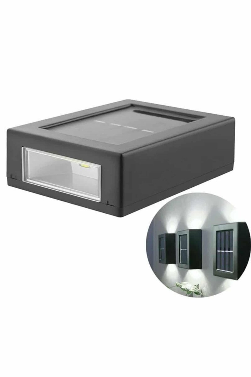 Dekoratif Duvar Lambası Solar Güneş Enerjili Bahçe Aydınlatması - Görsel 4