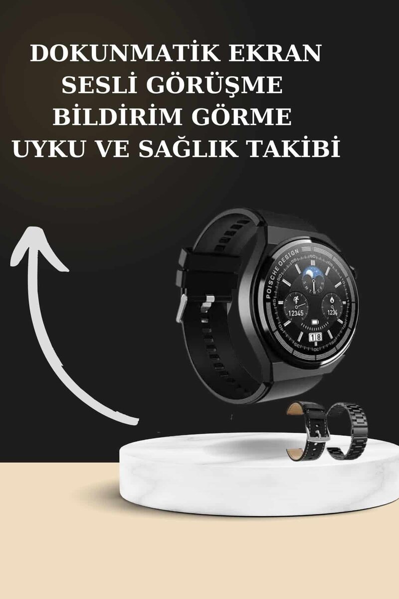 TWS Bluetooth Kulaklık ve Akıllı Saat Uyku Takibi Nabız Ölçer Uzun Pil Ömrü - Görsel 3