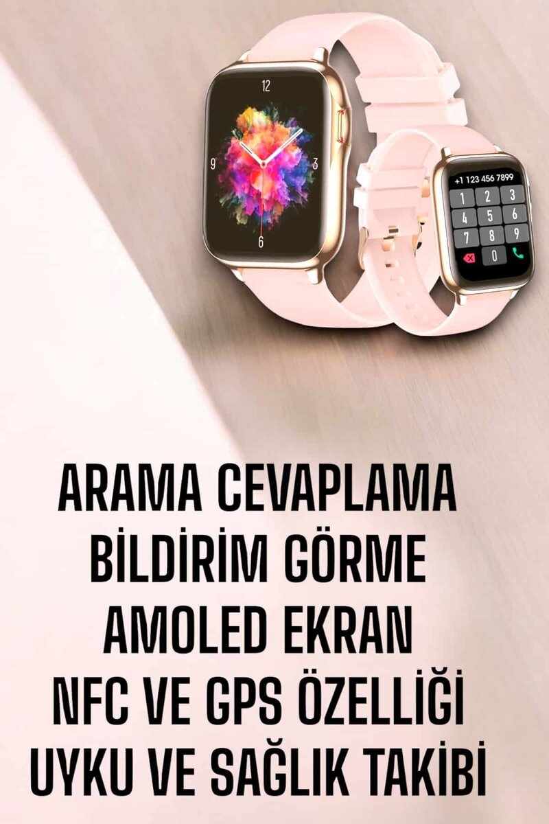 Akıllı Saat Kadınlara Uyku Ve Sağlık Takibi Yapabilen Bileklik Hediyeli - Görsel 4