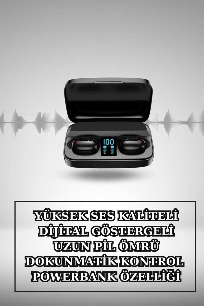 Wireless Şarjlı Pembe Akıllı Saat ve Kablosuz Bluetooth Kulaklık Dokunmatik Kontrol - Görsel 2