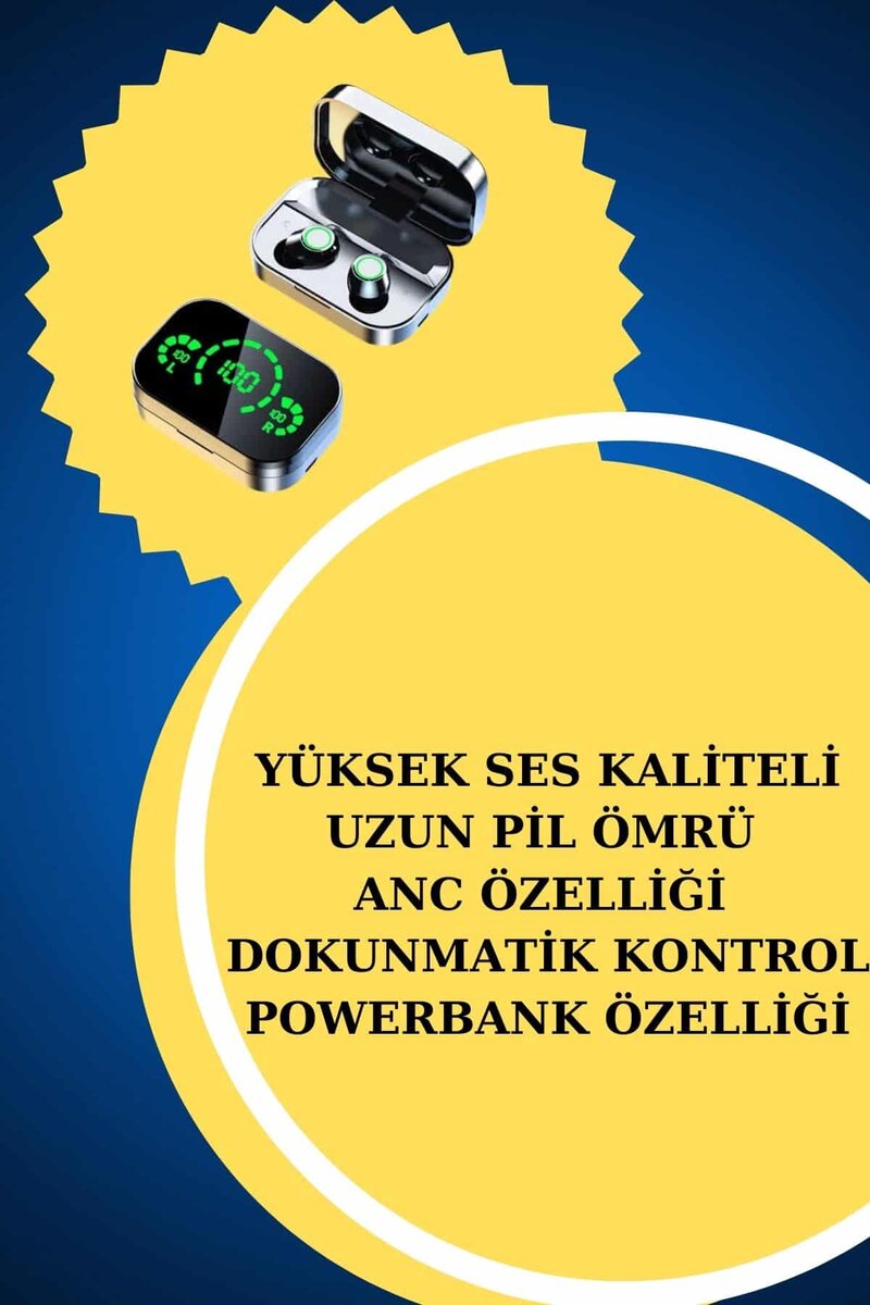 Yeni Nesil Kaliteli Akıllı Saat ve Kablosuz Bluetooth Kulaklık Yüksek Ses Kaliteli - Görsel 2