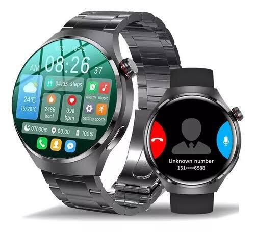 Akıllı Saat Metal Kordonlu GPS ve NFC Uyumlu Arama Cevaplayan - Görsel 3