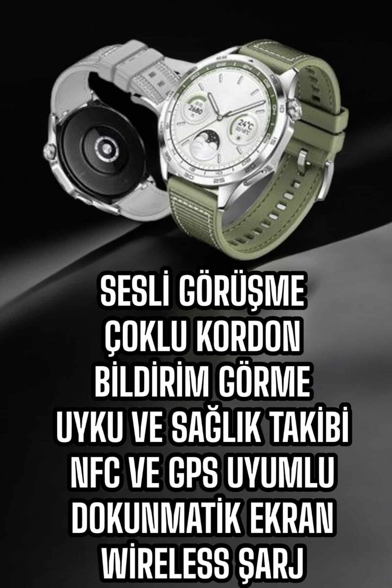 Akıllı Saat Sesli Görüşme Titreşimli Nabız Sensörlü Spor Modları - Görsel 3
