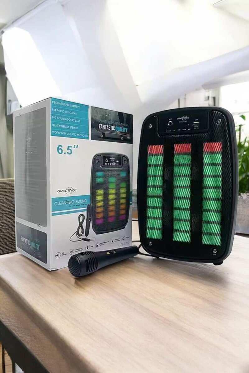 Bluetooth Hoparlör Mikrofonlu Speaker Taşınabilir Şarjlı - Görsel 2