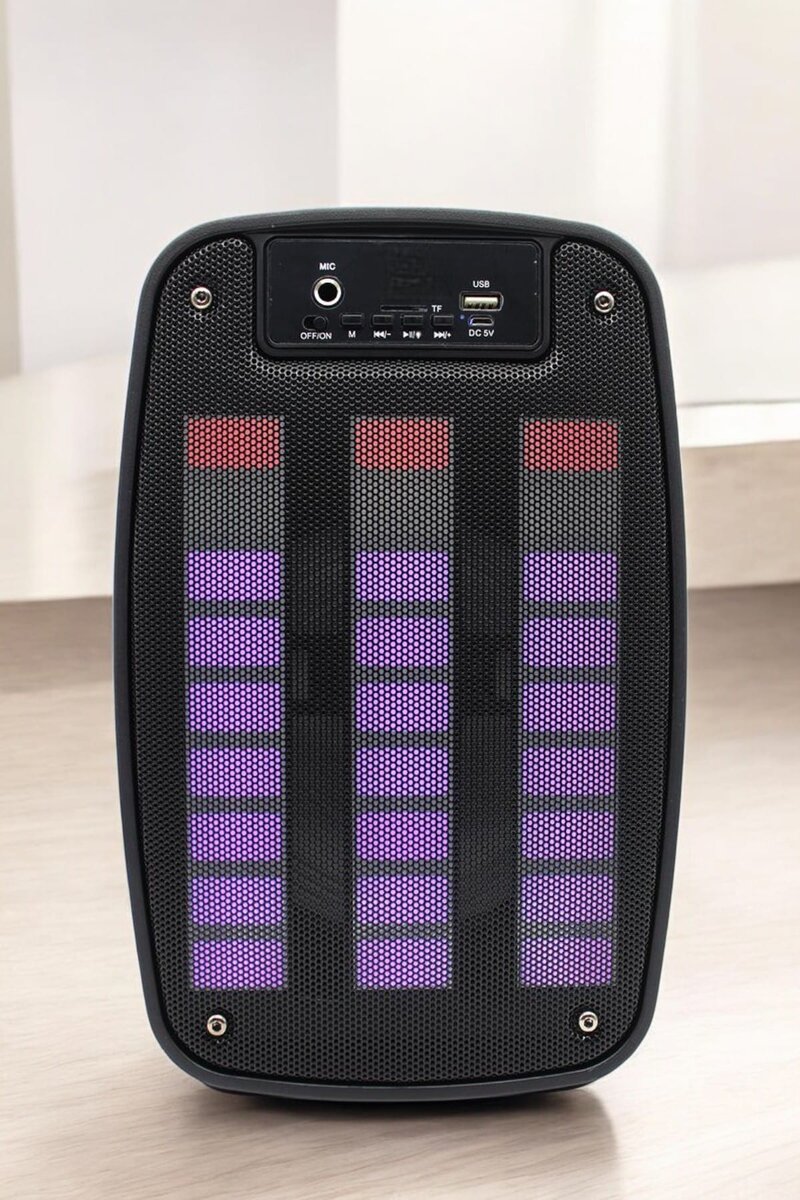 Bluetooth Hoparlör Mikrofonlu Speaker Taşınabilir Şarjlı - Görsel 3
