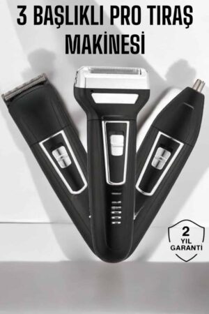 3 Başlıklı Profesyonel Tıraş Makinesi