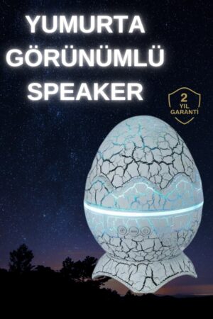 Dinozor Yumurtası Gece Masa Lambası Bluetooth Hoparlör 14 Renk Seçeneği