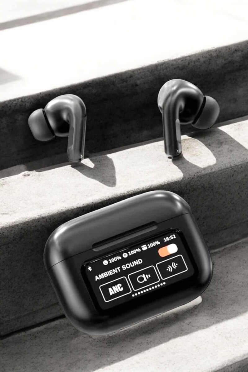 Kablosuz Bluetooth Kulaklık Ekranlı Uzun Şarj Süreli ANC Destekli - Görsel 2