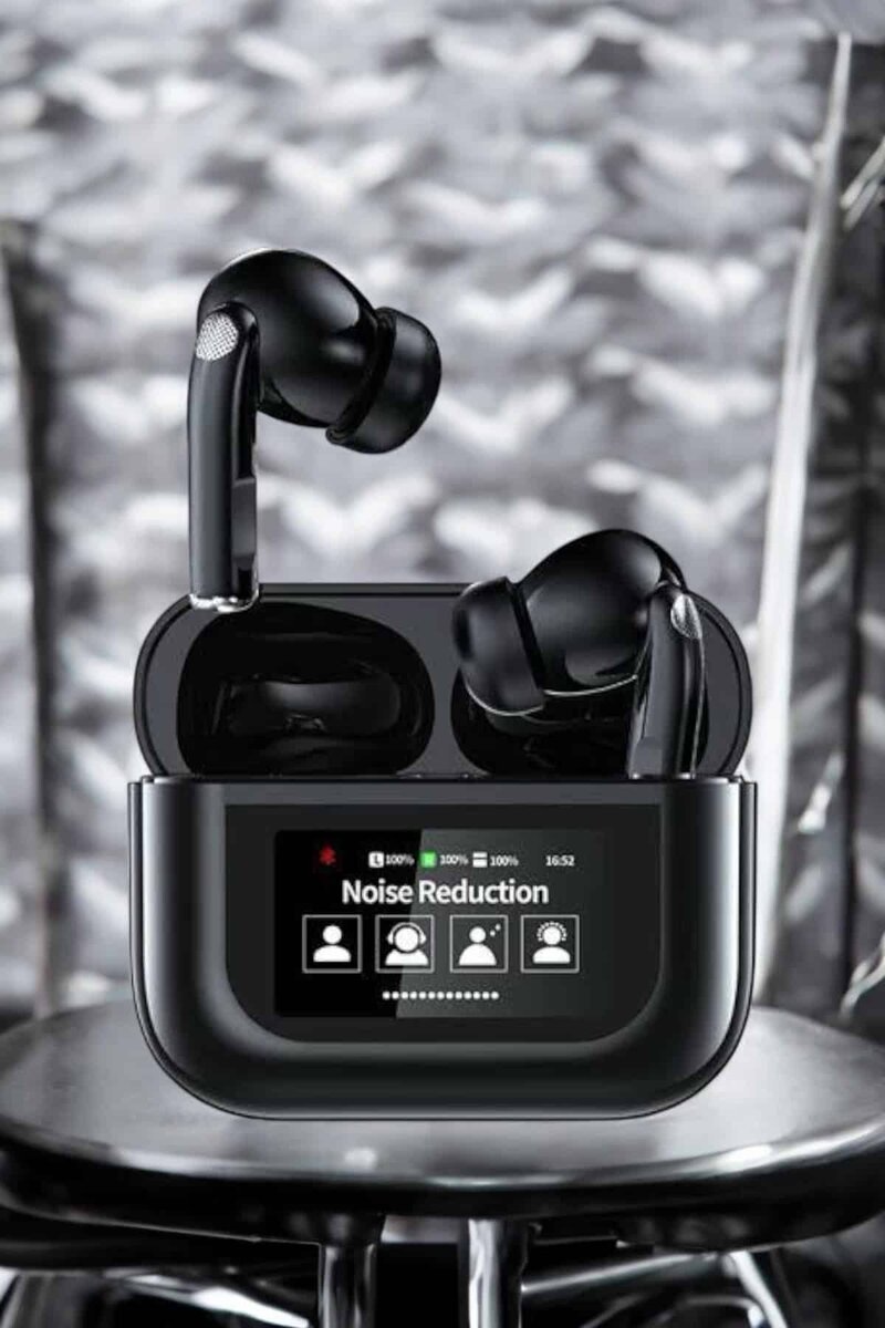 Kablosuz Bluetooth Kulaklık Ekranlı Uzun Şarj Süreli ANC Destekli - Görsel 5