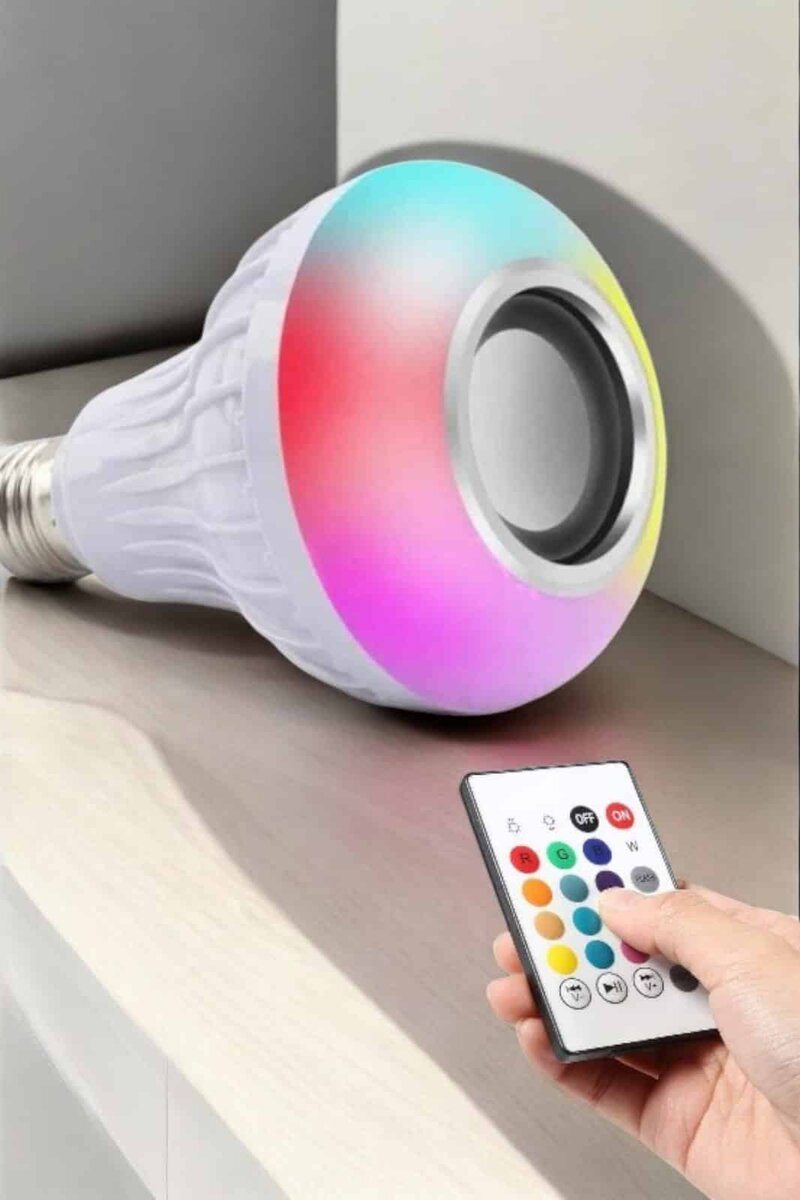 Lamba Led Hoparlör Dayanıklı ve Uzun Ömürlü Bluetooth Hoparlör - Görsel 5