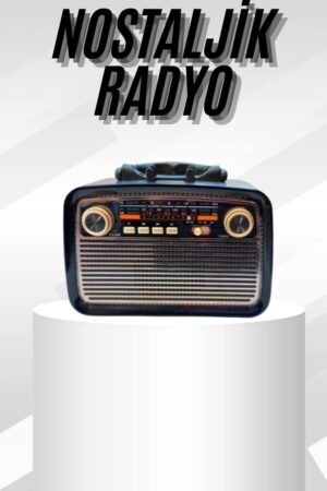 Müzik Kutusu Bluetooth Bağlantılı El Fenerli Nostaljik Tasarım Radyo