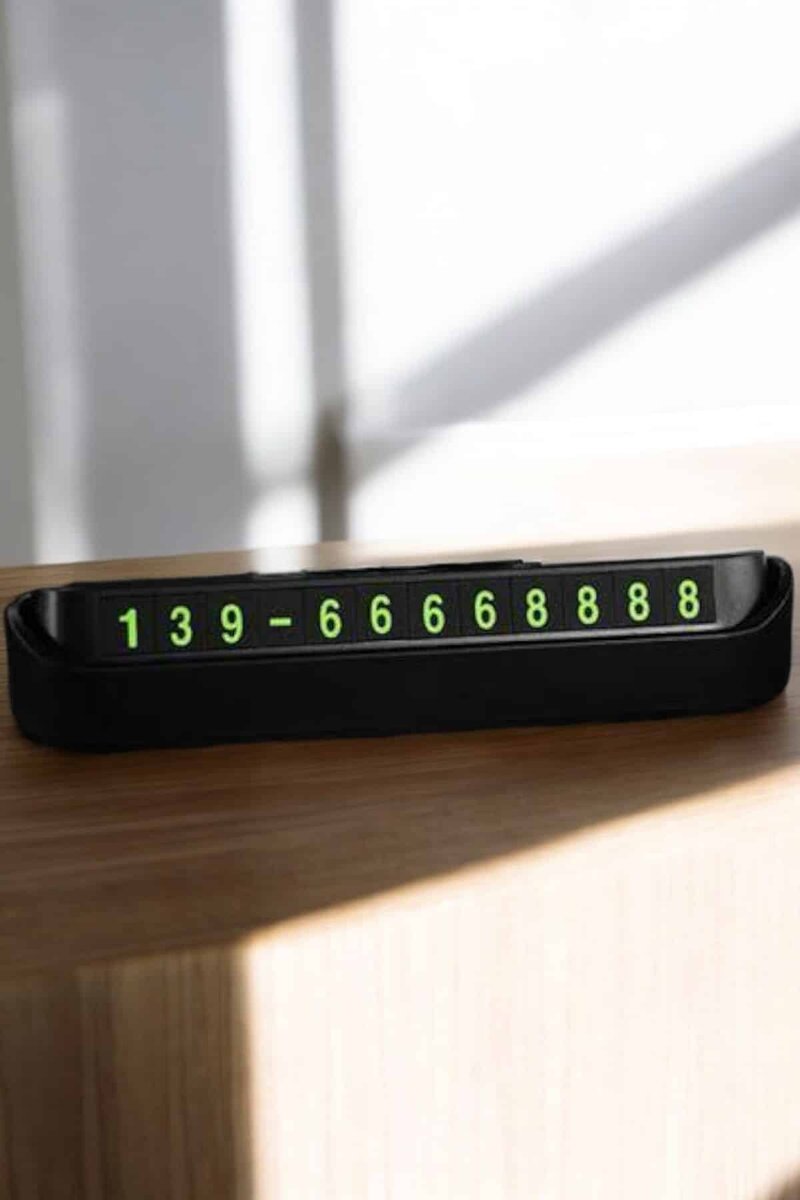 Araç İçi Numaratör Numaralık Torpido Üstü Açılır Kapanır Telefon Numarası Bırakma - Görsel 2