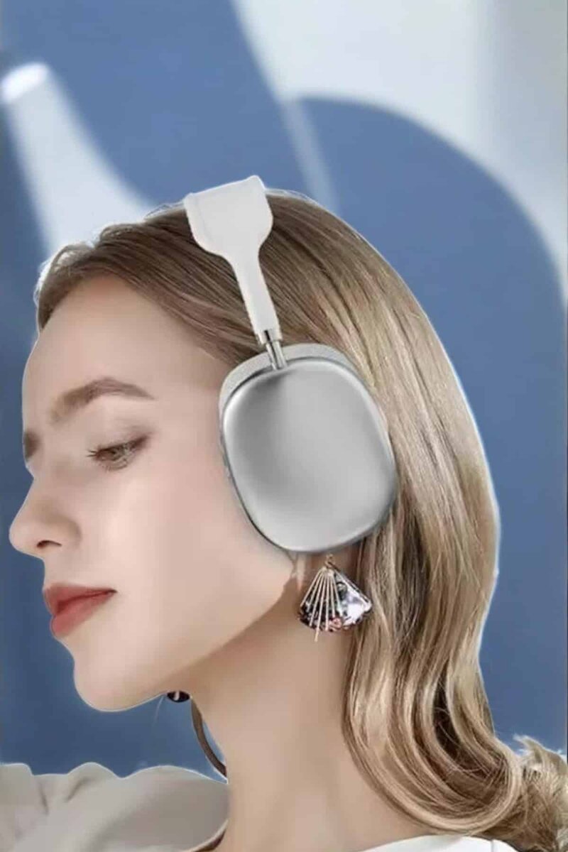 P9 Plus Kablosuz Kulak Üstü Bluetooth Kulaklık Beyaz Yüksek Ses Kaliteli - Görsel 2