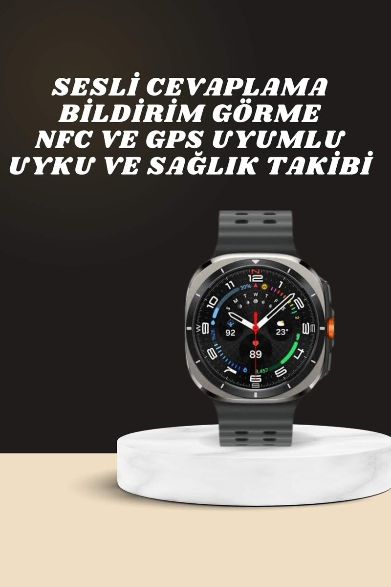 Akıllı Saat Amoled Ekran Bluetooth Bağlantılı Sağlık Takibi GPS Uyumlu - Görsel 2