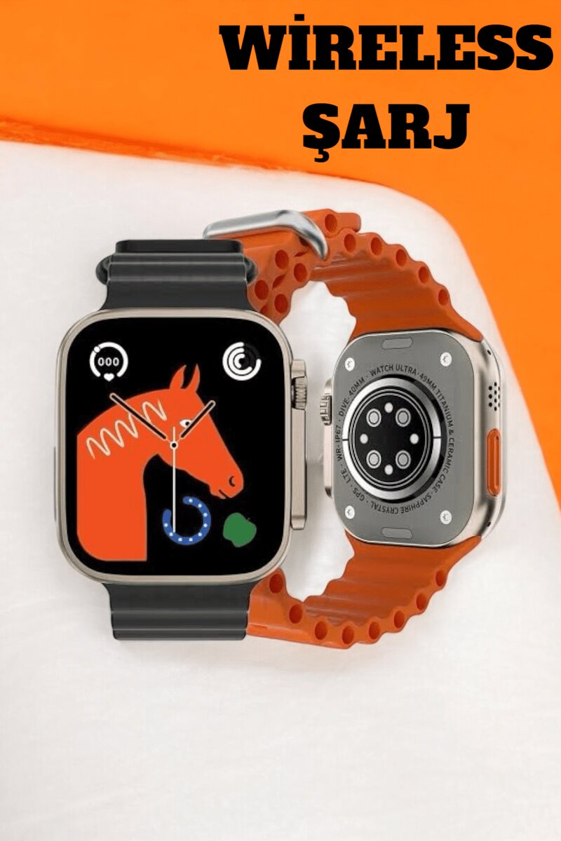 49MM Ekranlı Kan Basıncı ve Adımsayar Özellikli Bluetooth Akıllı Saat - Görsel 5