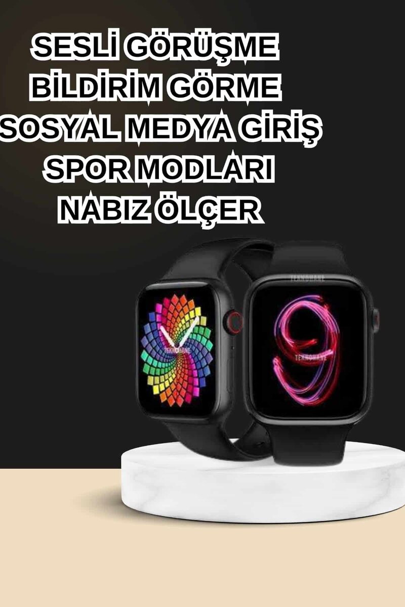Dokunmatik Akıllı Saat Yeni Nesil Kulaklık Kampanyası ANC Özelliği Yüksek Ses Kaliteli - Görsel 3