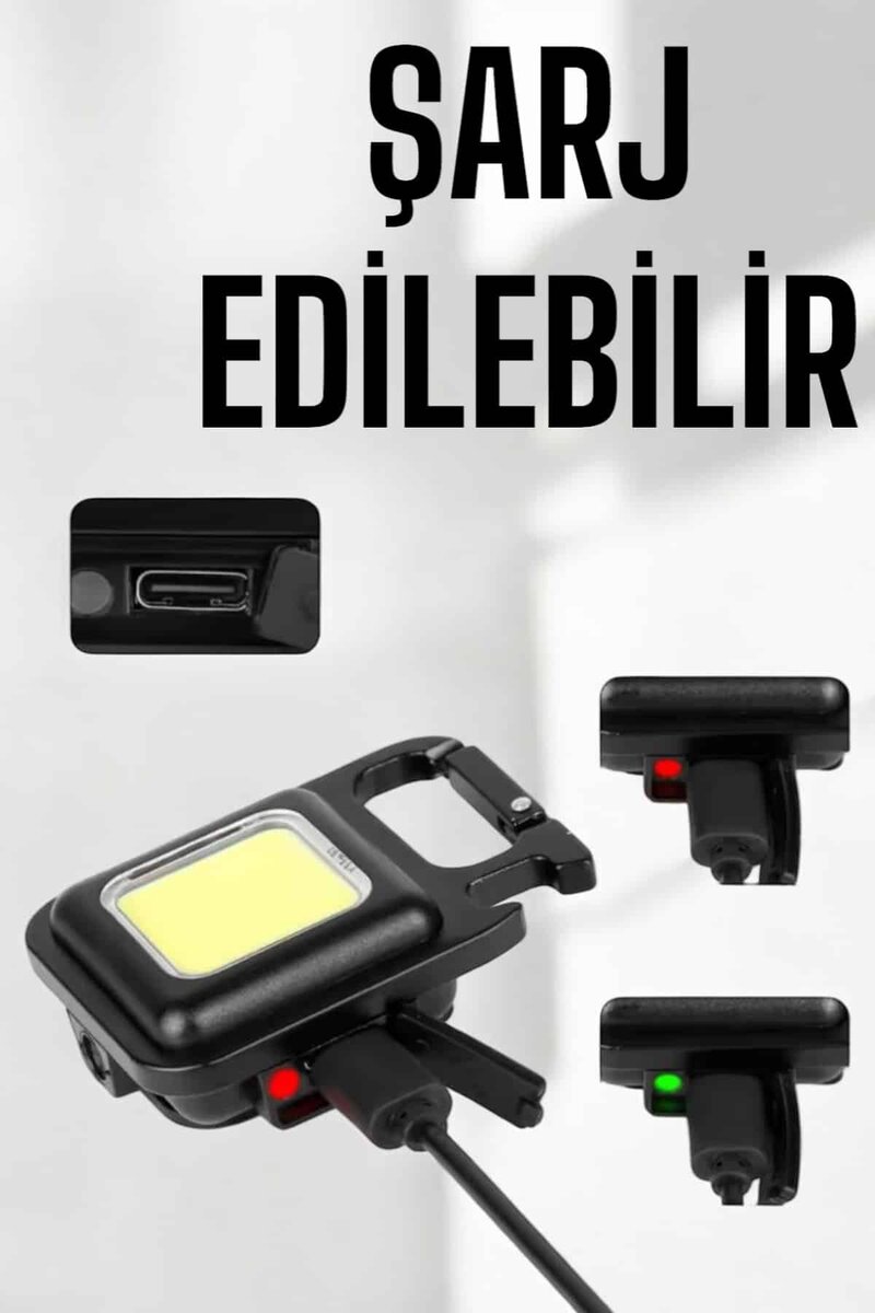 Kamp Işığı Çok Fonksiyonlu Taşınabilir Anahtarlık Kapak Açma Manyetik Özelliği - Görsel 5