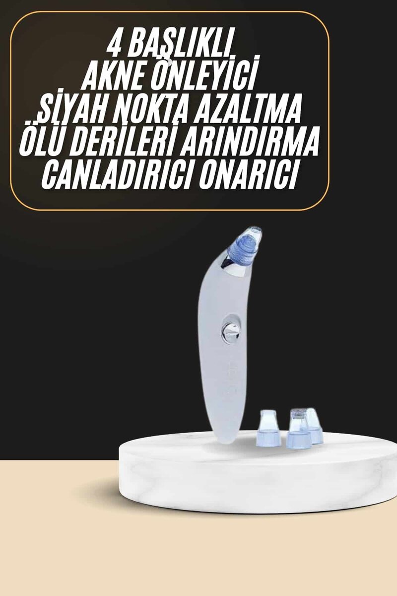 Siyah Nokta Temizleme Cihazı 4 Başlıklı Vakumlu Pilli Ölü Deri Arındırma - Görsel 2