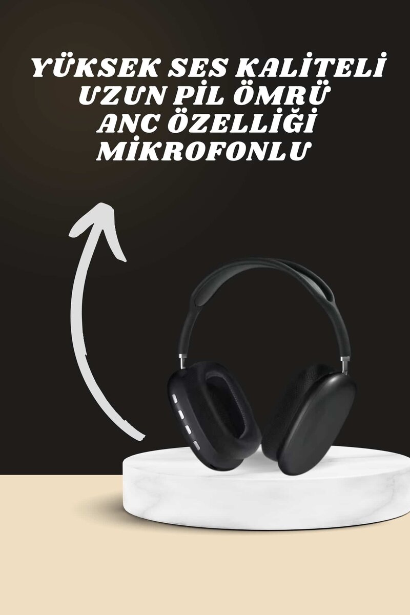 Kulak Üstü Kulaklık Pro9 ve Yeni Nesil Akıllı Saat Android ve İOS Uyumlu ANC Özelliği - Görsel 2