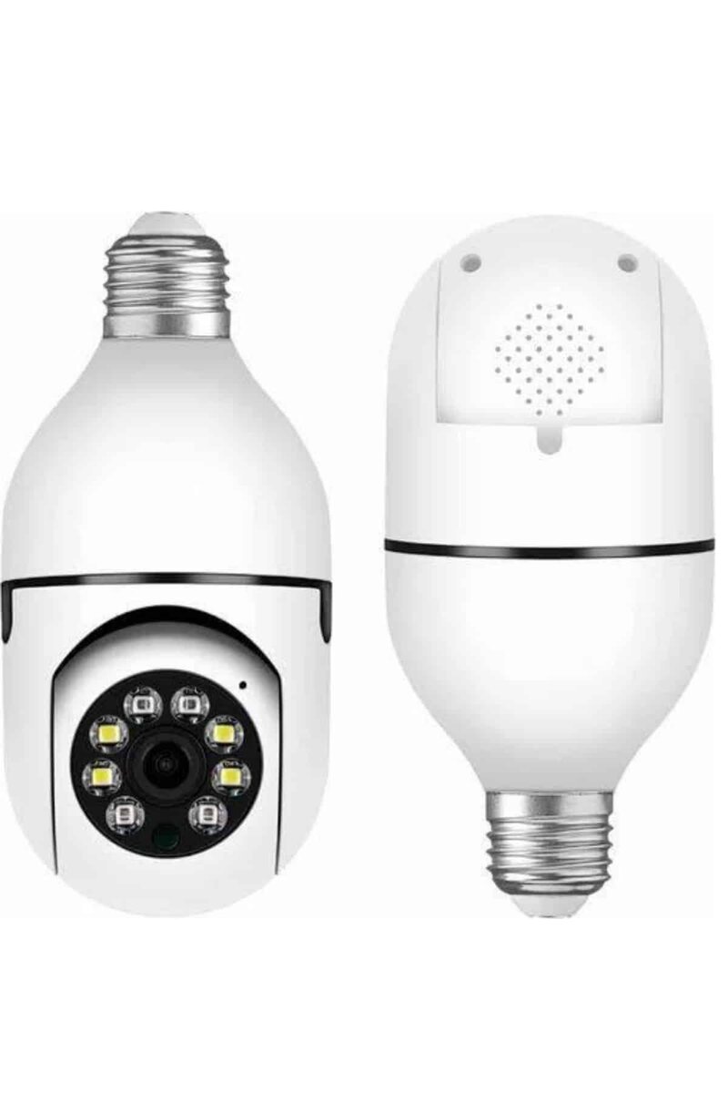 Akıllı Kamera Wifi Kamera Duylu Ampul Görünümlü 360 Derece Dönebilen Ev Kamerası - Görsel 3