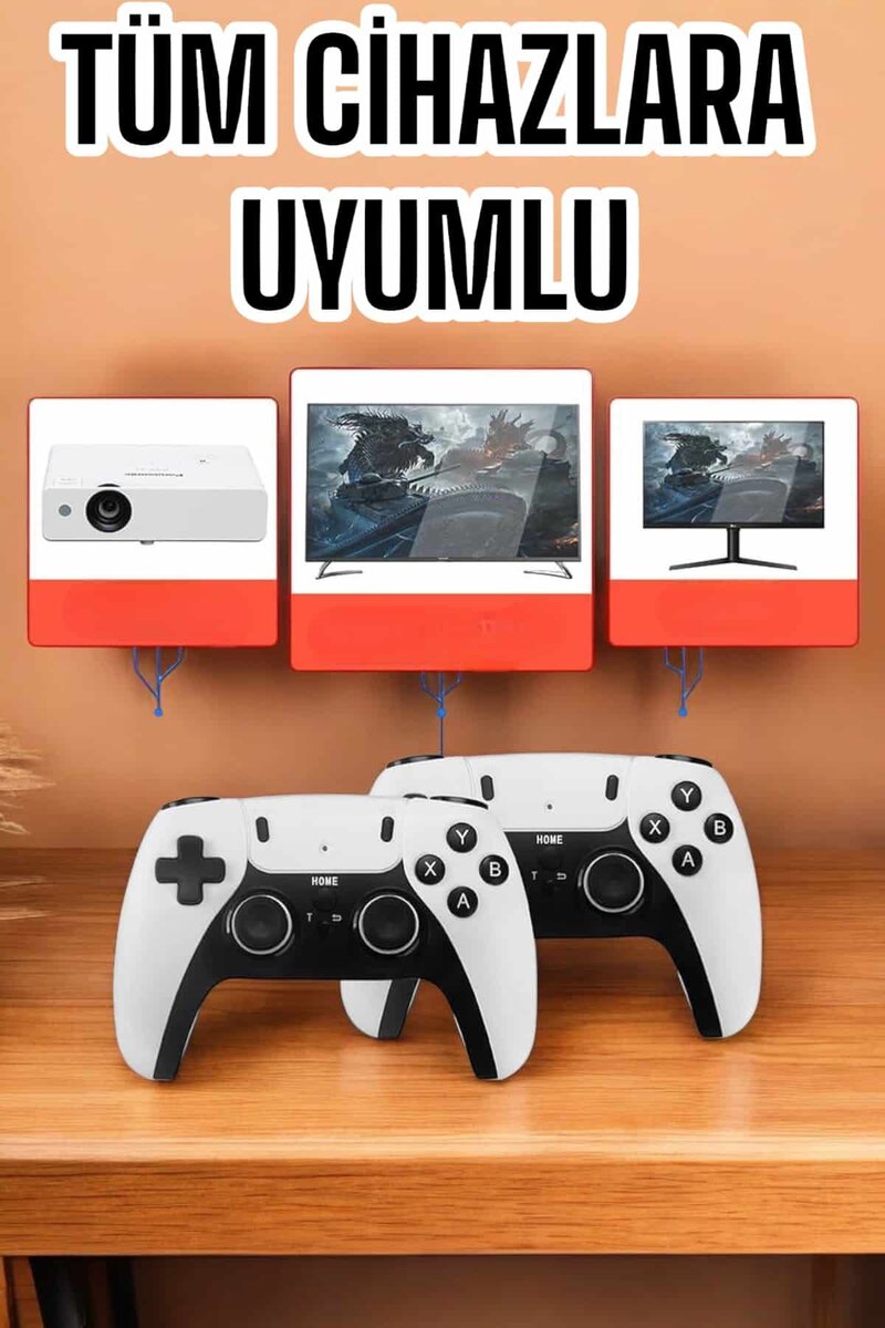 Joystick Çift Kollu Oyun Kolu Retro Oyun Yüksek Çözünürlüklü 3D Game - Görsel 2