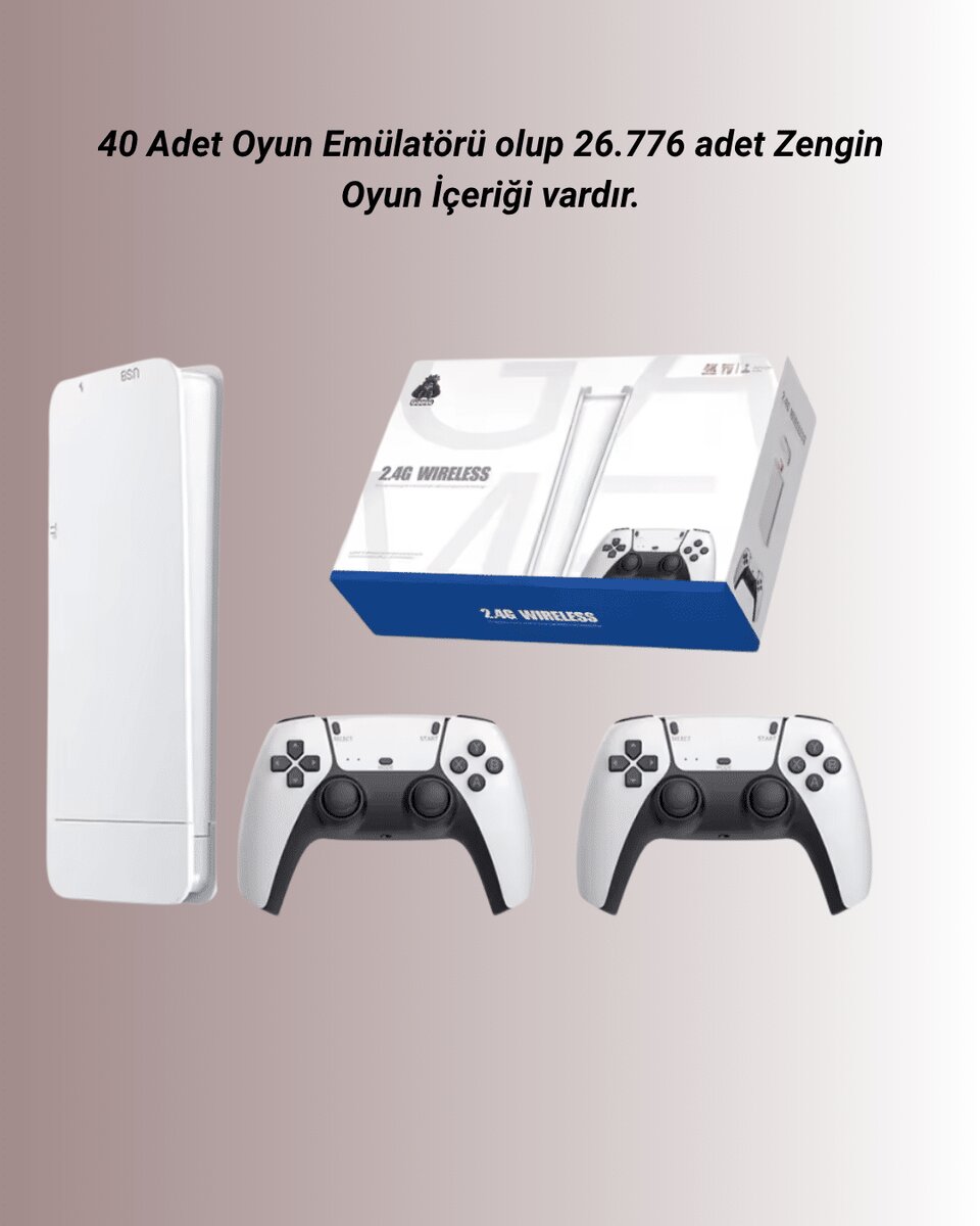 4K Destekli Bluetooth Retro Oyun Konsolu – M15 Modeli - Görsel 2
