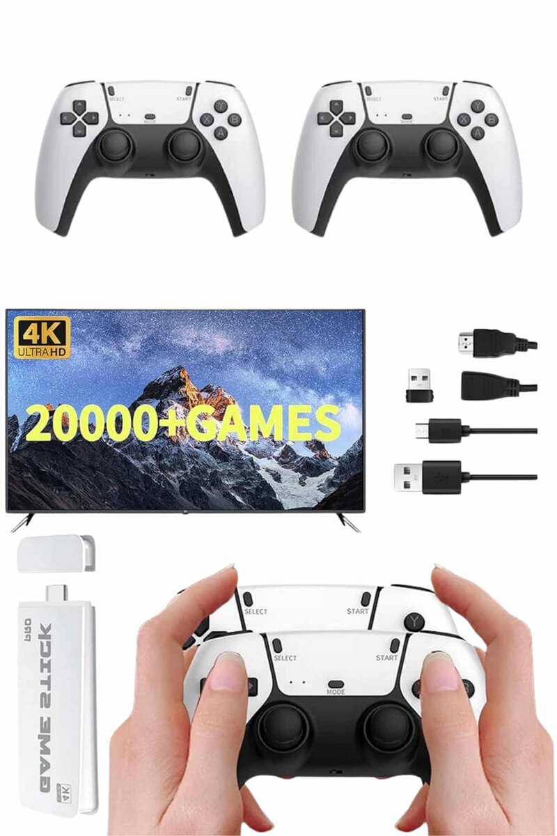 yeni nesil 3D 4K 2000 Oyunlu Game Stick Oyun Konsolu Çift Konsol - Görsel 2