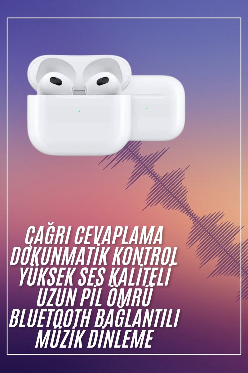 Bluetooth Kulaklık 3. Nesil Ios Android Uyumlu Yeni Nesil Wireless Charge - Görsel 2