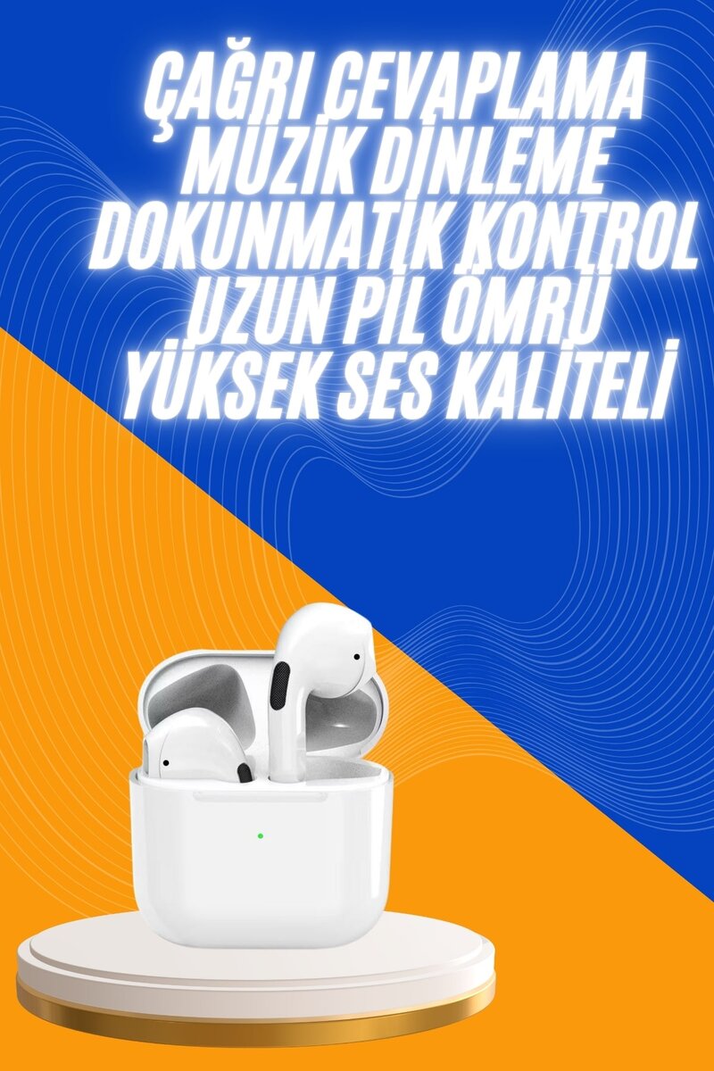 Yeni Nesil Bluetooth Kulaklık Beyaz Çağrı Cevaplayabilen Kablosuz - Görsel 2