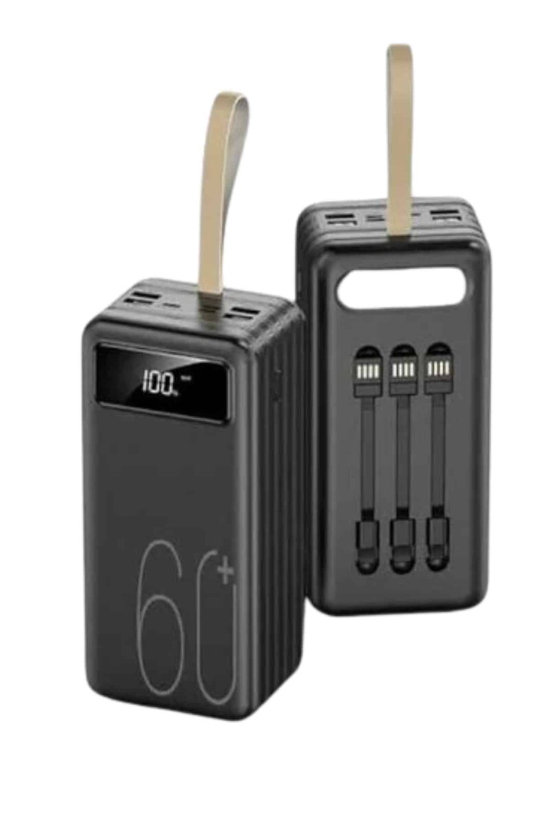 Hızlı Şarj 4 Çıkışlı Powerbank 60.000 Mah Taşınabilir Dijital Göstergeli - Görsel 2