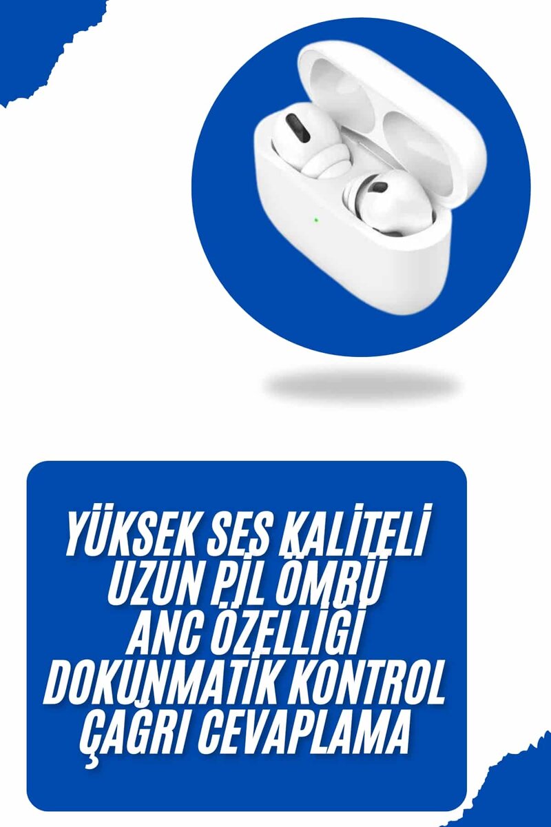 Bluetooth Kulaklık Kulak İçi Silikonlu Stereo Yüksek Ses Kaliteli Dokunmatik - Görsel 2