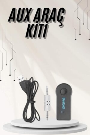Yeni Nesil Bluetooth Aux Araç Kiti Siyah TV Tablet Telefon Araç Araba