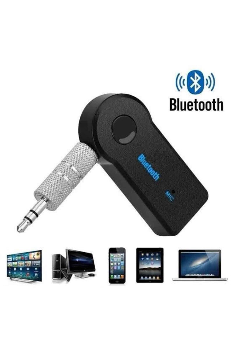 Yeni Nesil Bluetooth Aux Araç Kiti Siyah TV Tablet Telefon Araç Araba - Görsel 2