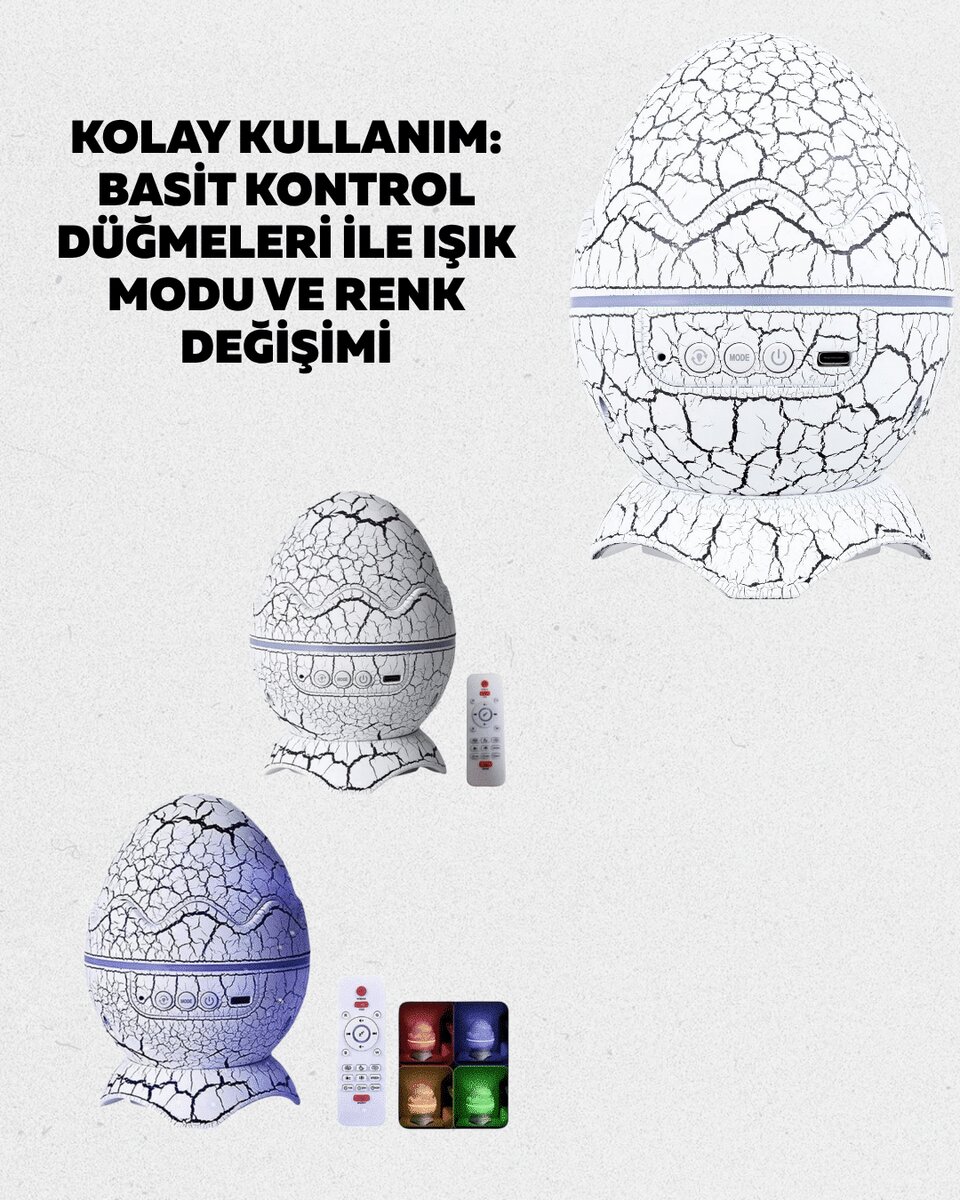Yıldız Gökyüzü Efektli Çok Modlu Gece Işığı - Görsel 3
